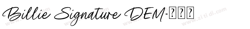 Billie Signature DEM字体转换